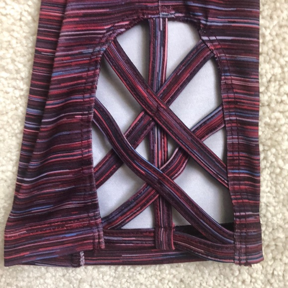 purple capri running pants - Picture 1 of 4